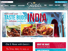 Tablet Screenshot of geetasfoods.com